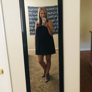 Black boho style dress